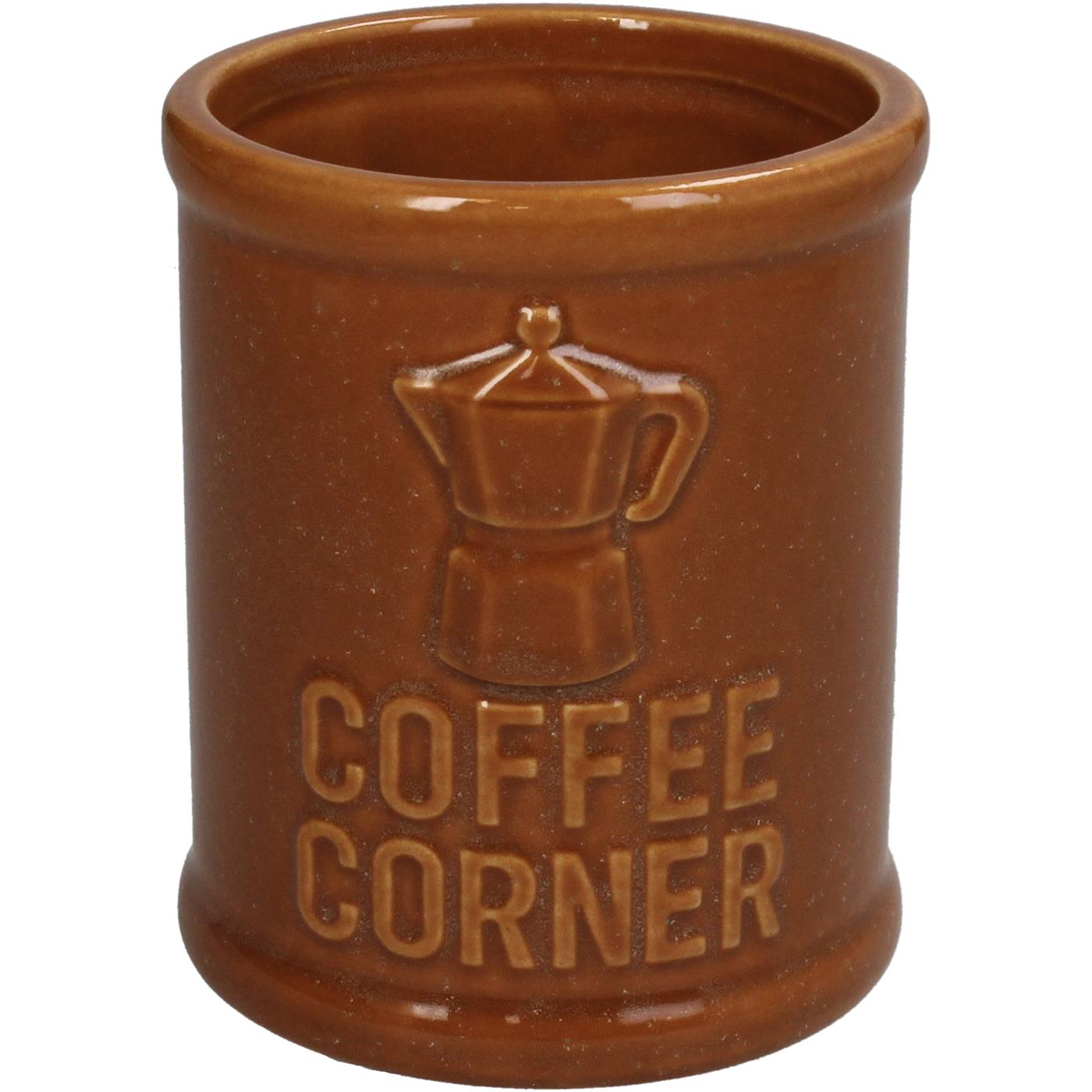 Bloempot Coffee Corner keramiek H10.5cm