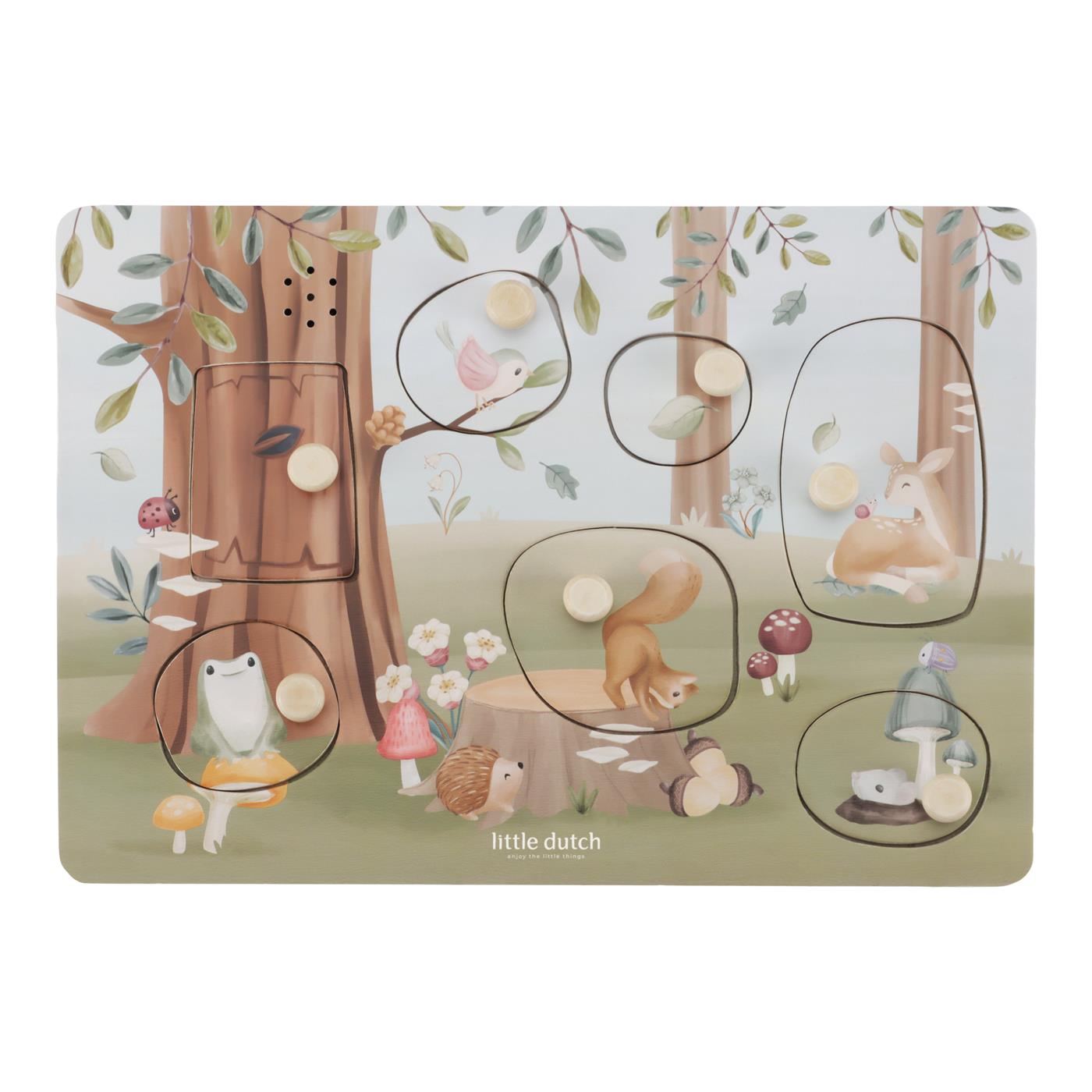 Geluidenpuzzel hout Forest Friends