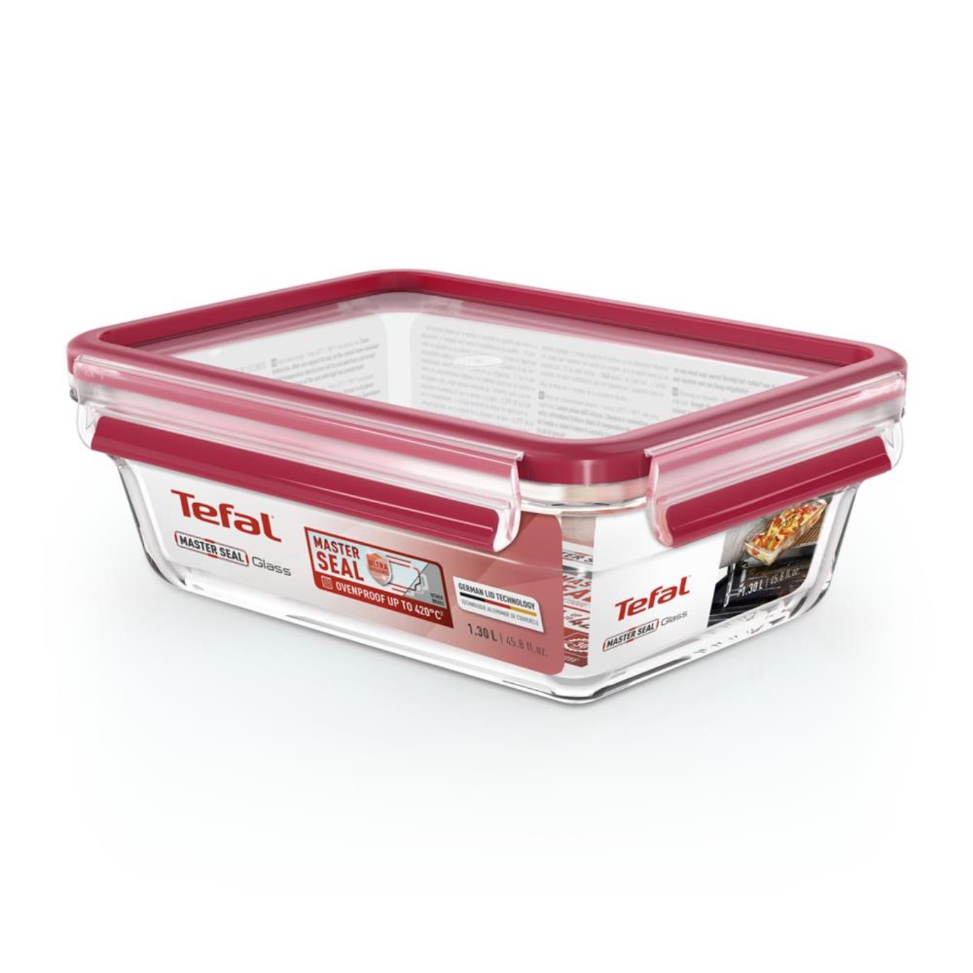 Tefal MasterSeal Glass 1,3L rechthoekig