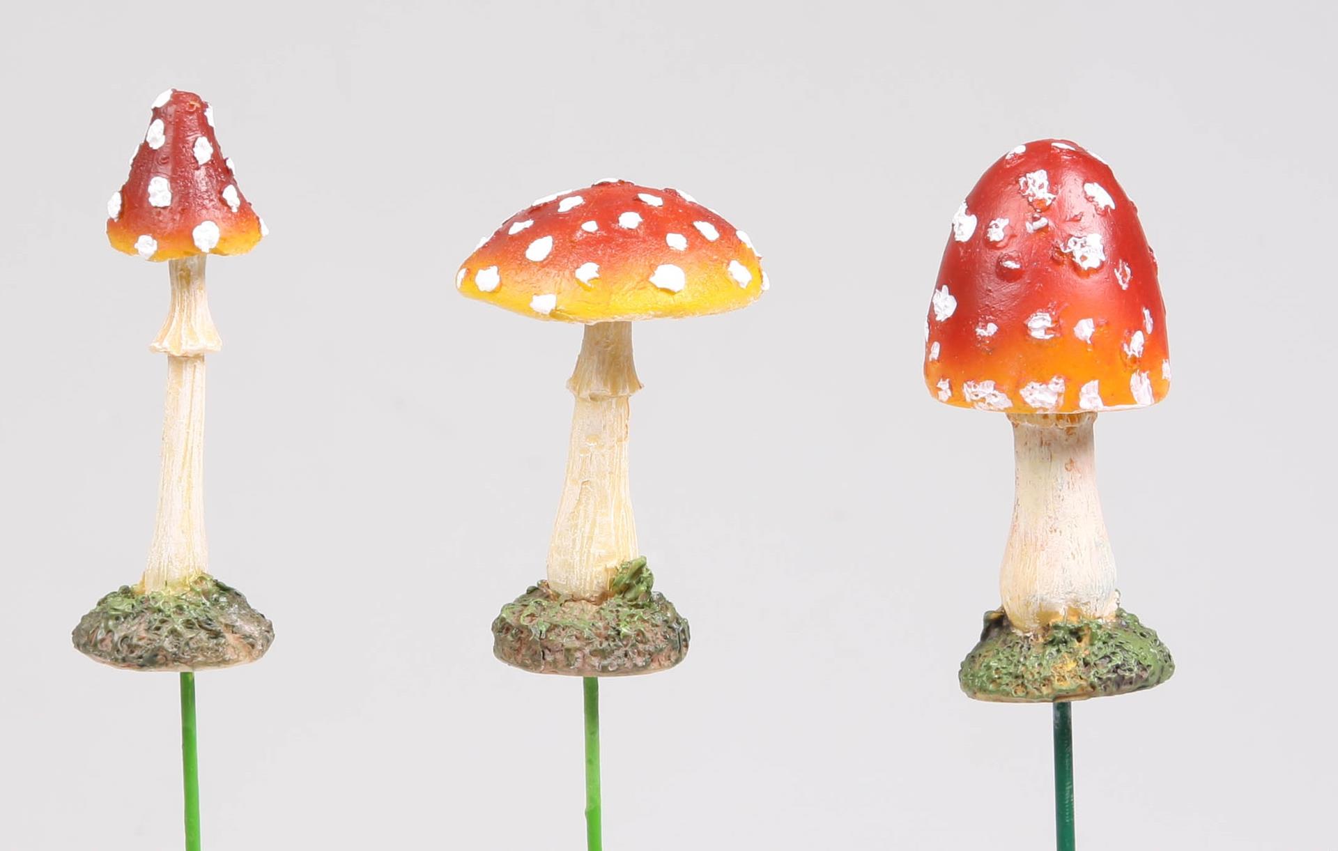 CosyDecor Paddenstoel op stok 7cm verkrijgbaar in 3 verschillende modellen