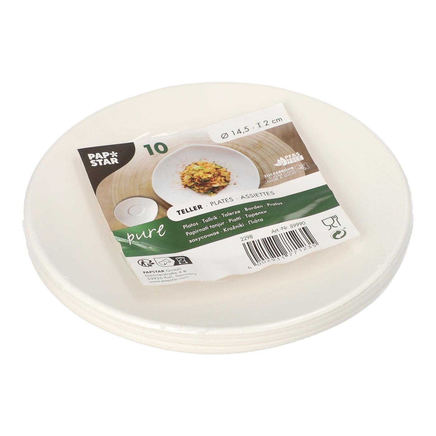 Papstar Amuse bordje suikerriet Ø14,5cm