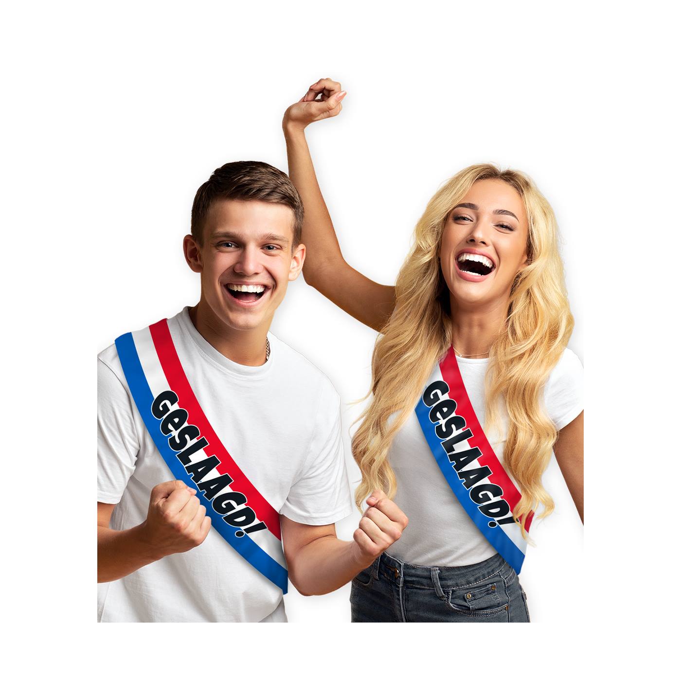 Party sjerp Geslaagd rood/wit/blauw