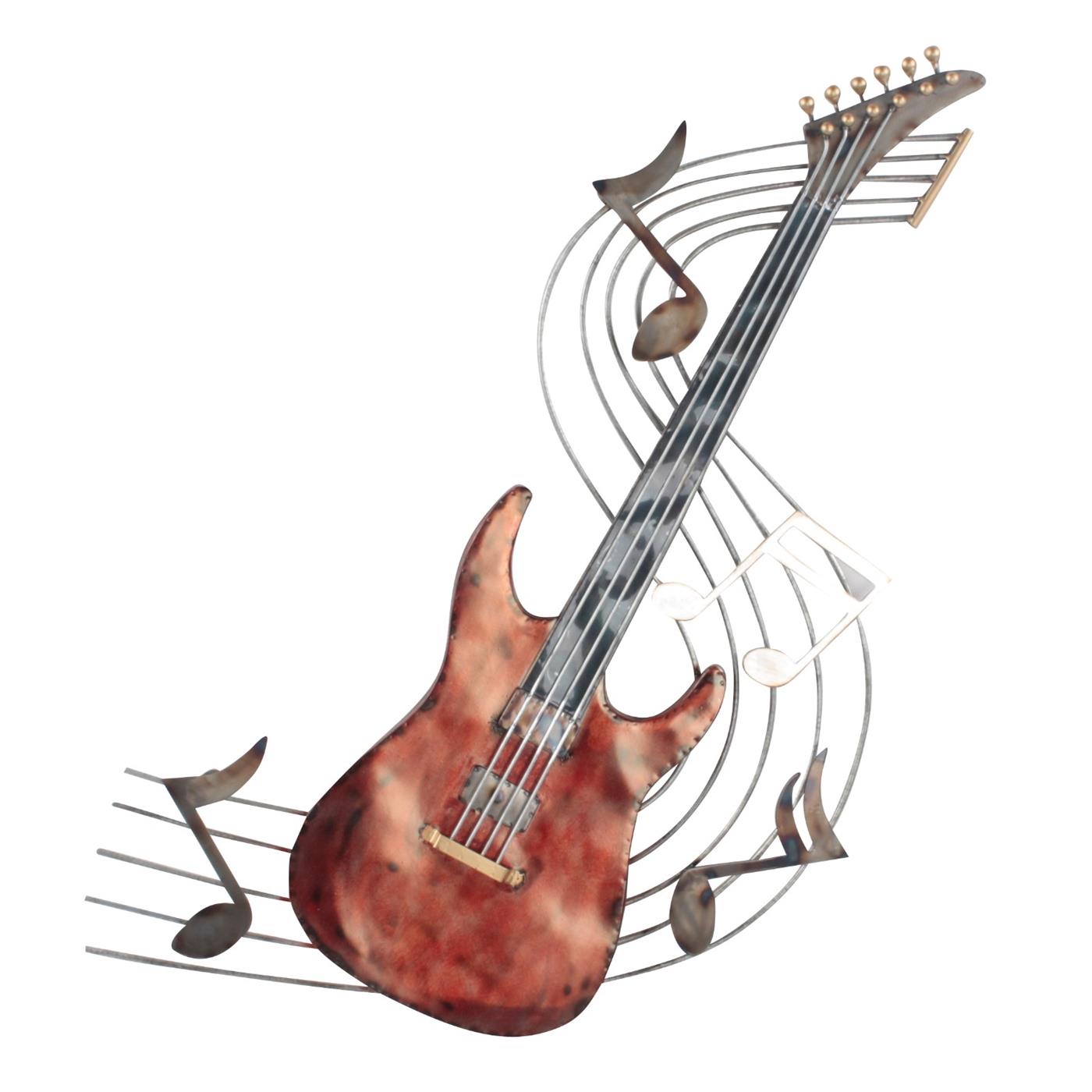Wanddecoratie elektrische gitaar 48x92cm