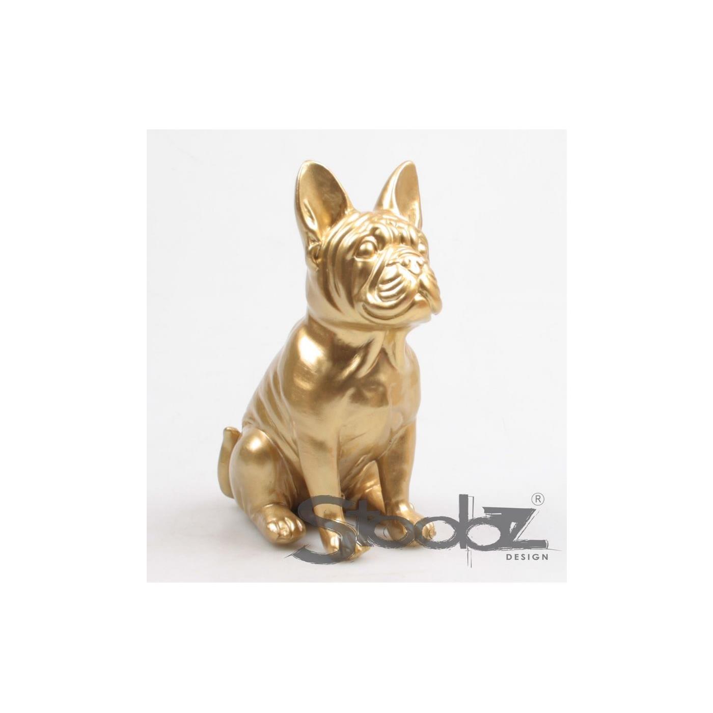 Hond franse bulldog goud 20cm