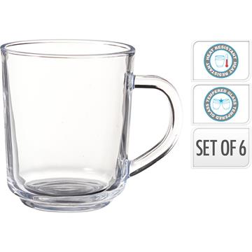 Theeglas gehard glas set van 6st 220ml