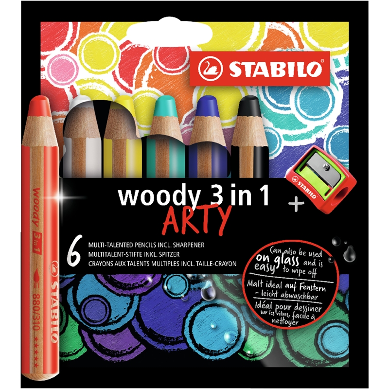 STABILO kleurpotloden woody 6 st in etui
