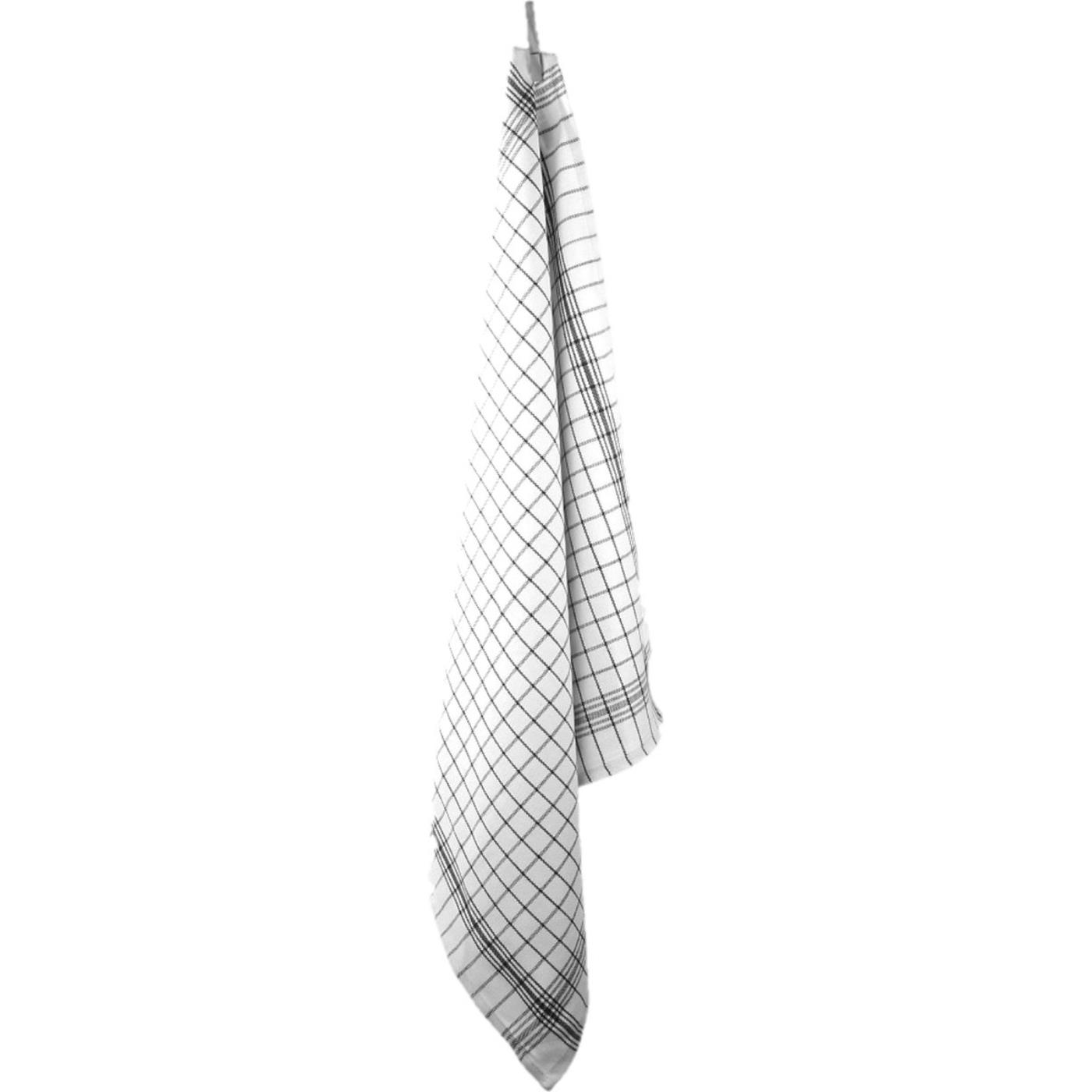 Theedoek ruit zwart 70x70cm