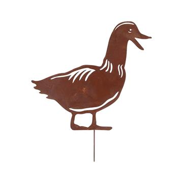Esschert Design Roest tuinsteker eend
