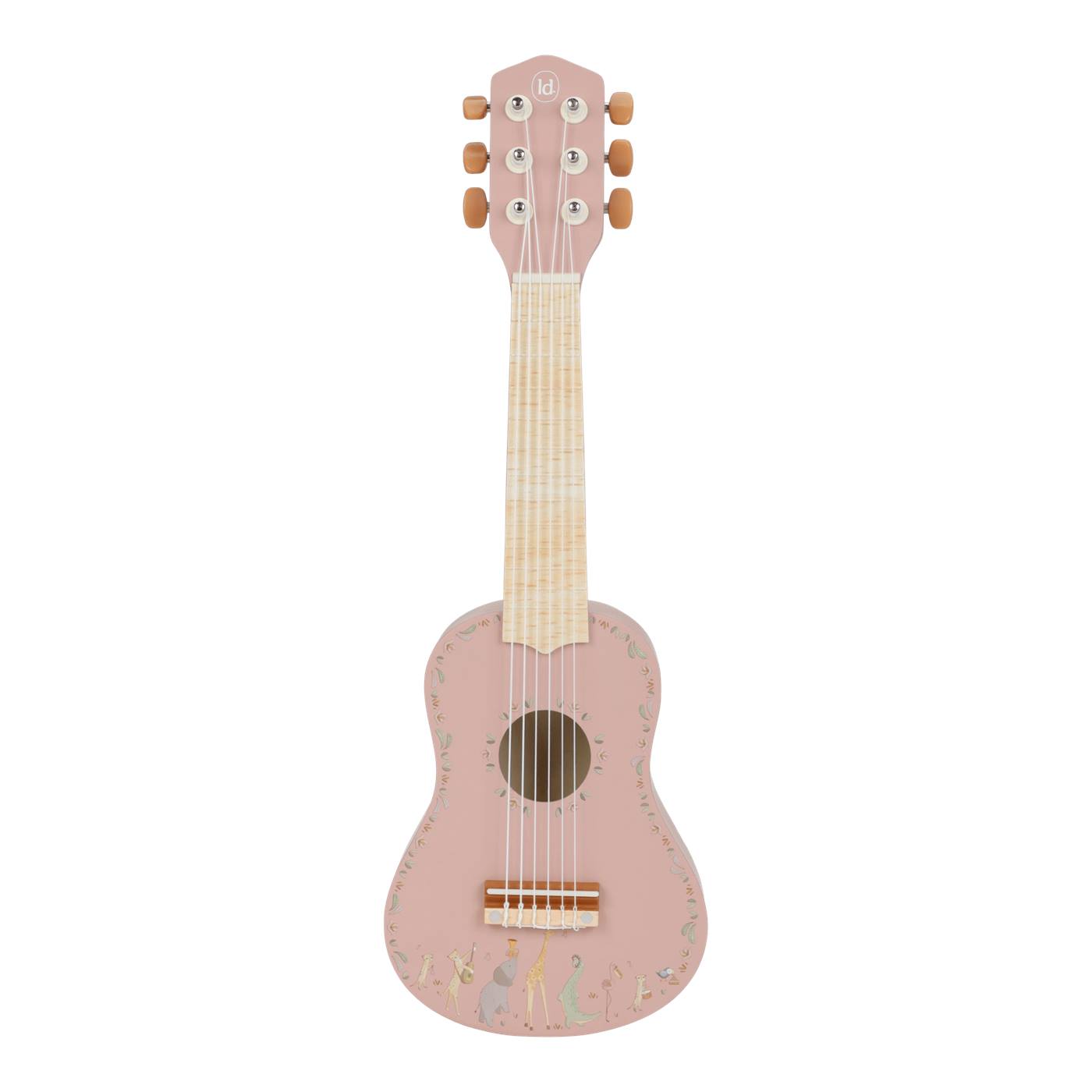 Little Dutch Safari Houten gitaar pink