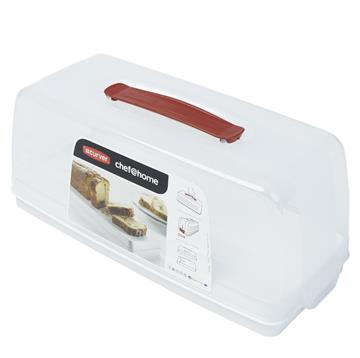 Curver Cakedoos rechthoek wit/transp.