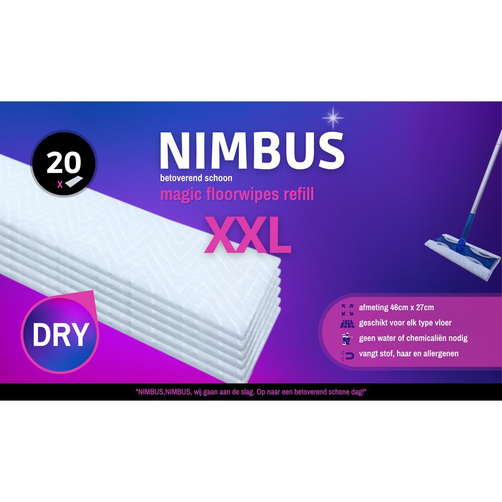 Magic floorwipes navulling 46x27cm 20st.