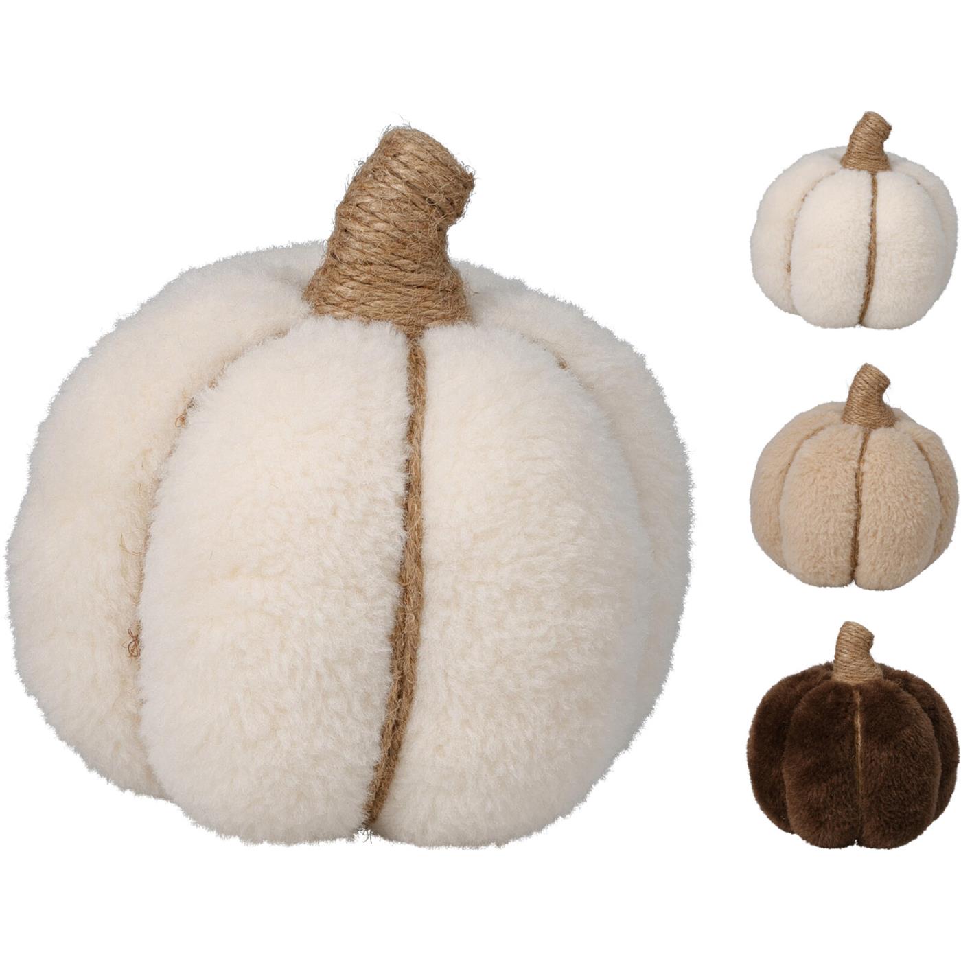 Pompoen teddy Ø19cm 3 assorti